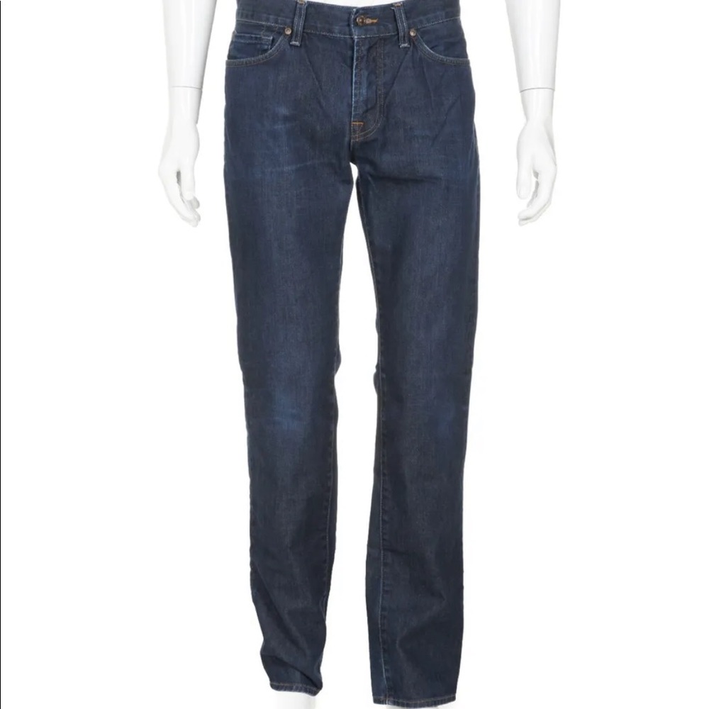 7 For All Mankind men’s dark blue jeans 33 slimmy straight leg denim pants